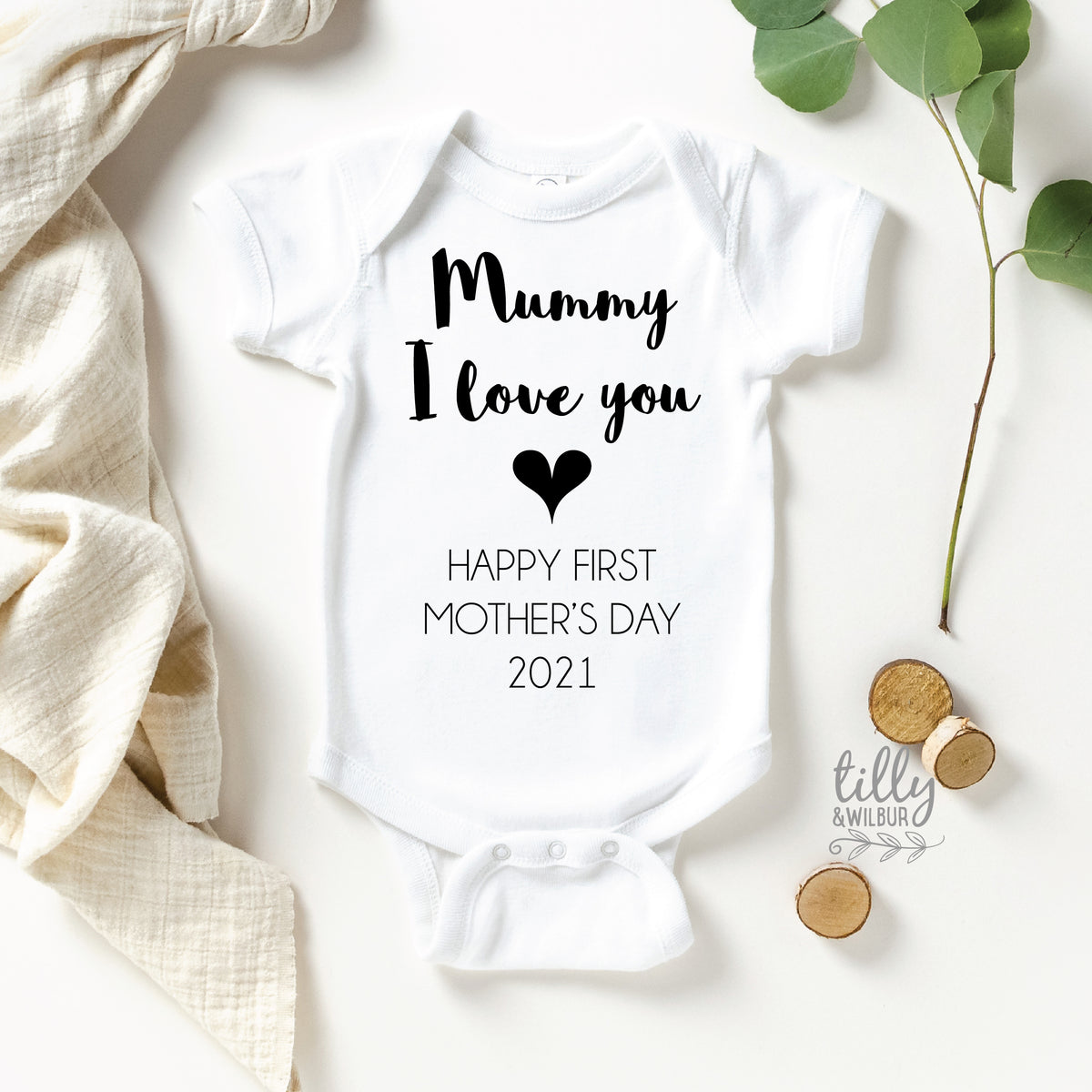 Mummy I Love You Happy First Mother&#39;s Day With Personalised Year
