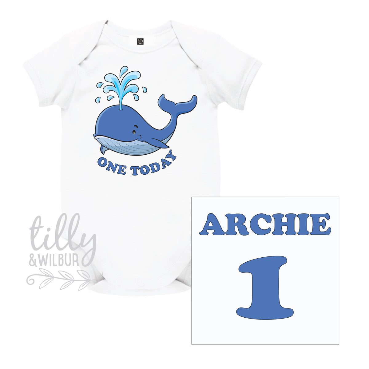 1st Birthday Whale Design