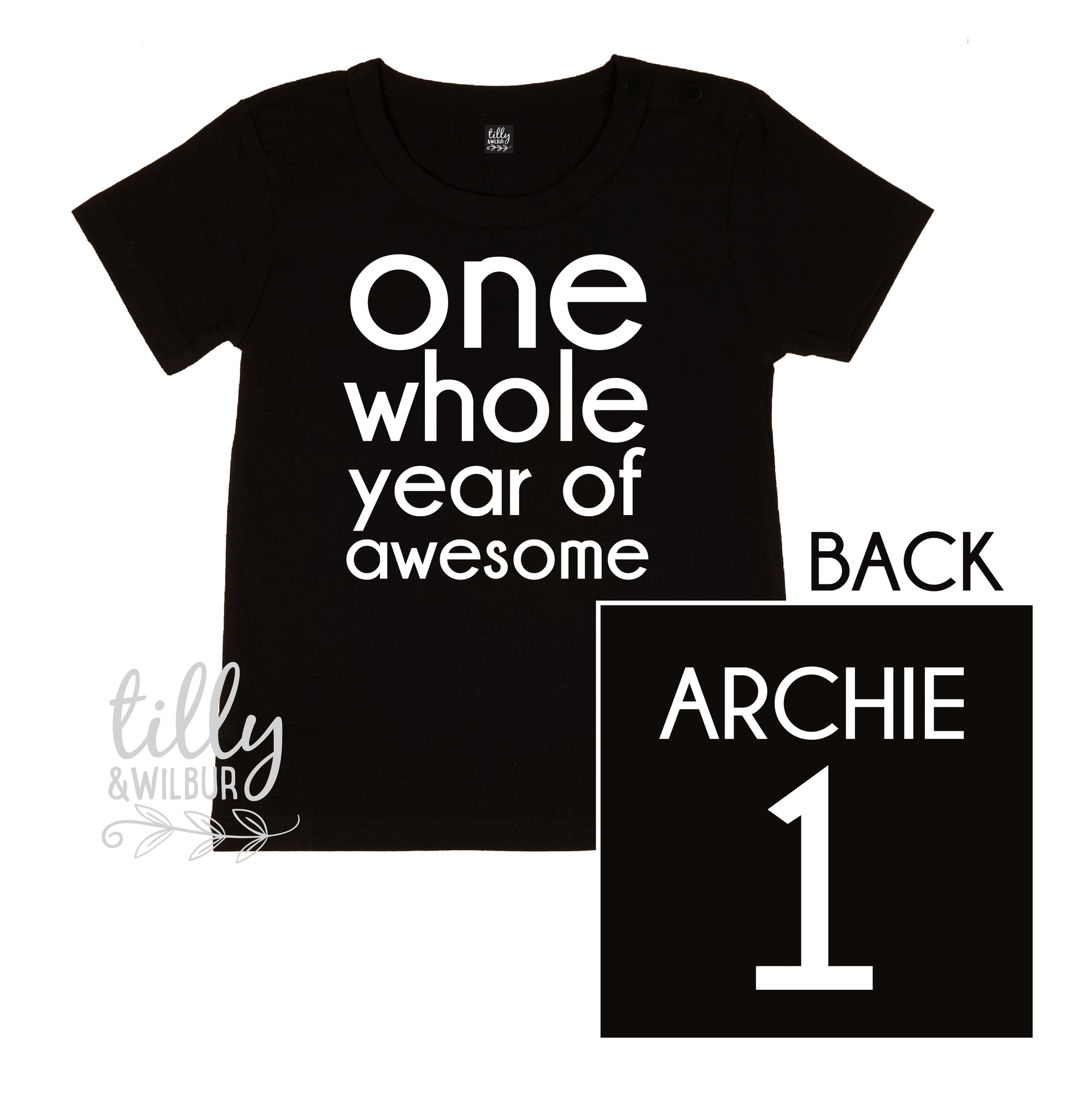 One Whole Year Of Awesome Boys 1st Birthday T-Shirt