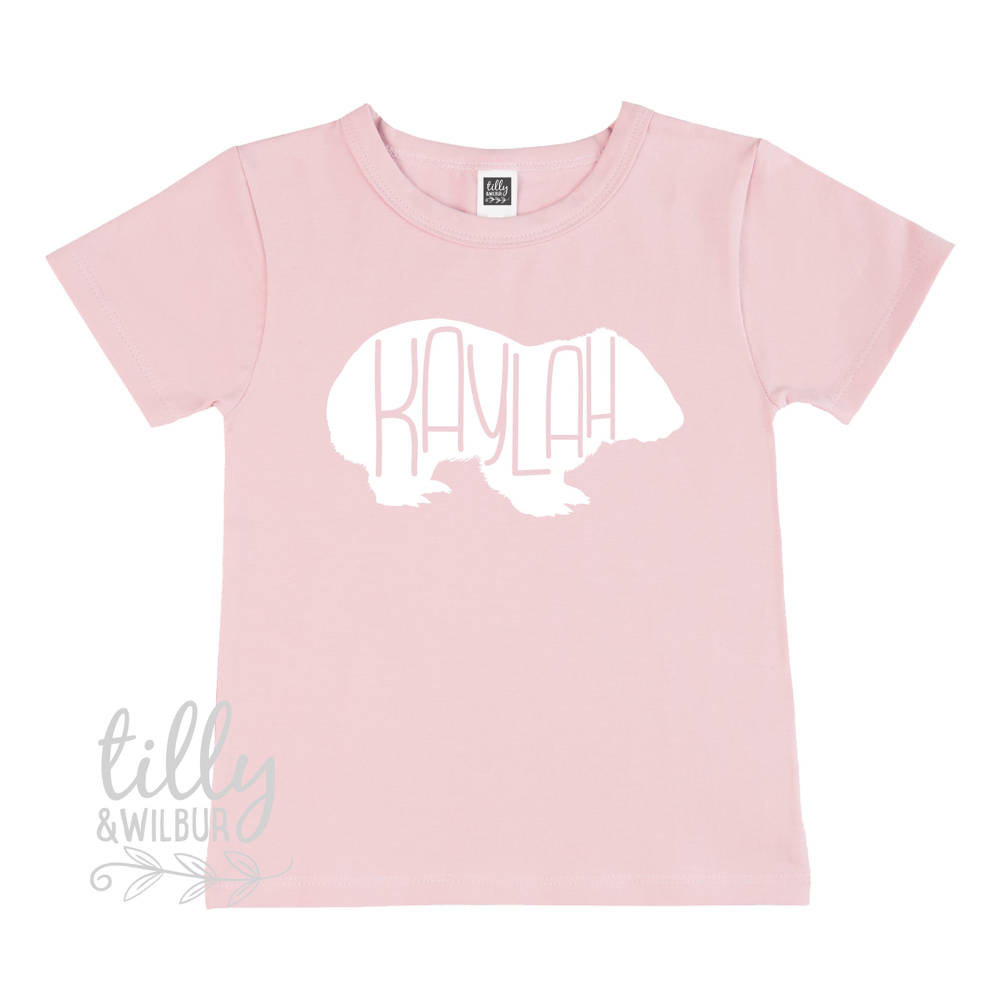 Personalised Wombat T-Shirt For Girls