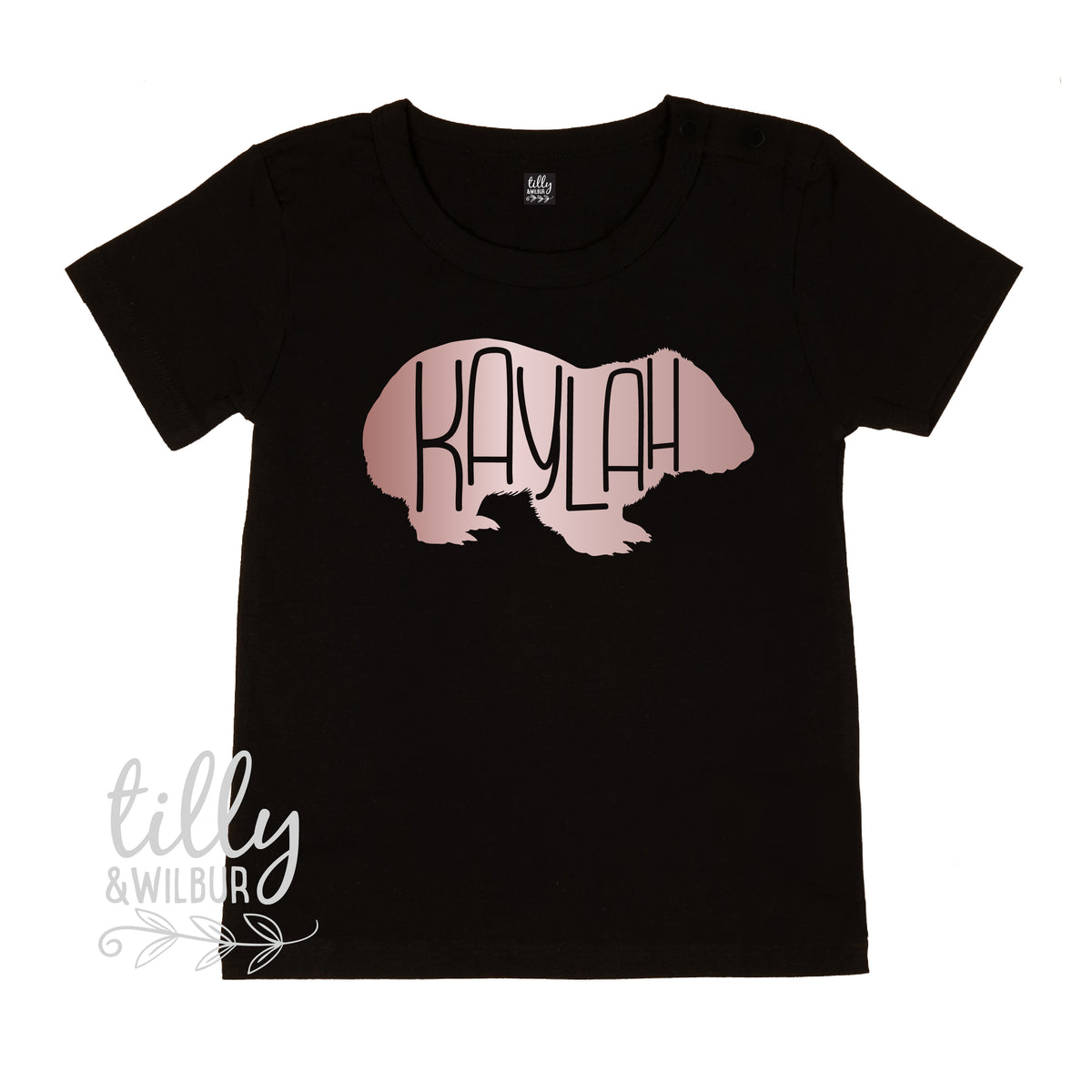 Personalised Wombat T-Shirt For Girls